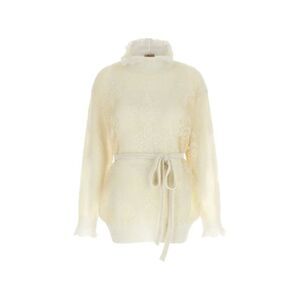 Twin Set Women Alpaca Jacquard Maxi Sweater